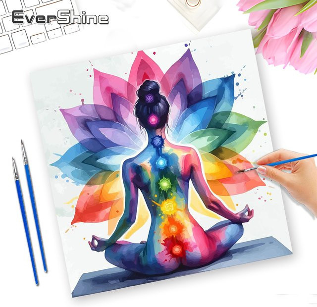 Evershine Bilder nach Zahlen, Natur, floral, Bunt / Mehrfarbig - Bild 1