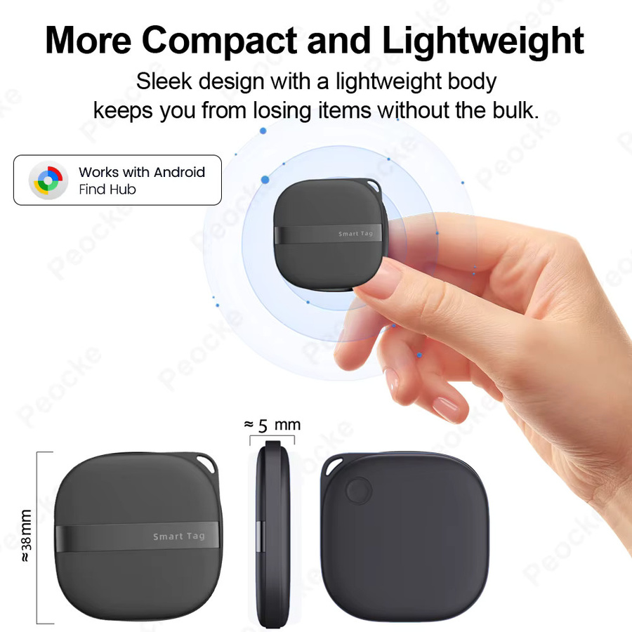 Peocke Intelligenter GPS-Tracker in Schwarz kompatibel mit Google Find My Device für Android zur Gegenstandeverfolgung und als Anti-Verlust Schlüsselfinder - Bild 5