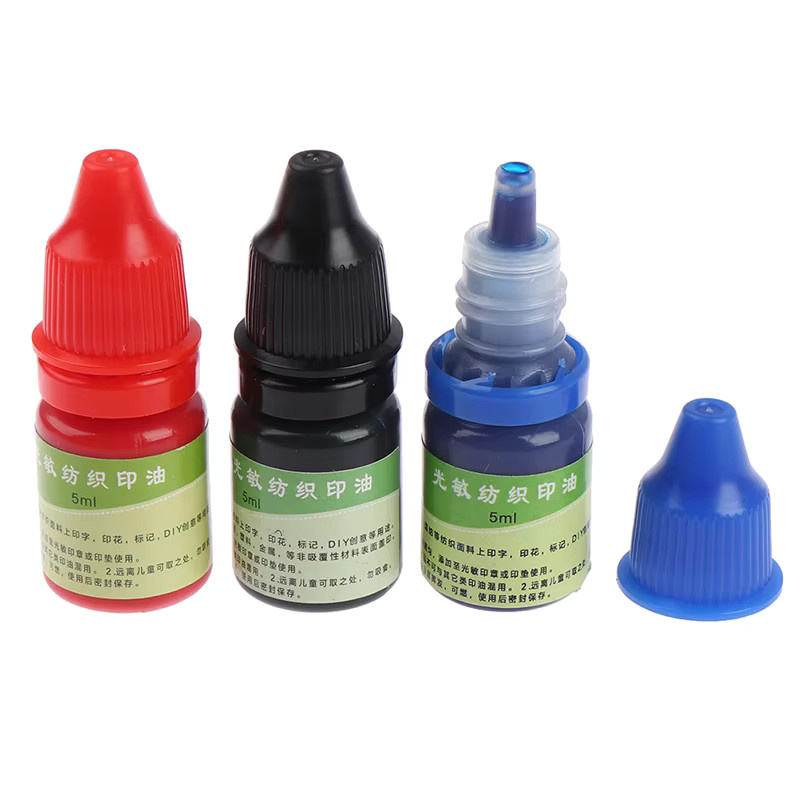 Wasserdichte Textilfarbe für Namensstempel auf Kleidung, 5 ml, Mehrfarbig - Bild 3
