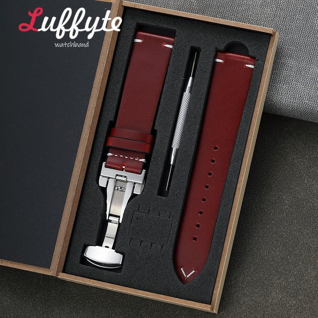 luffyte Uhrenarmband Ölwachsleder, Herren, 18 mm, 20 mm, 22 mm - Bild 1