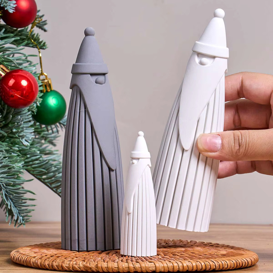 Silikonform Santa Claus für DIY Kerzen, Gips und Seife zur Weihnachtsdekoration - Bild 1
