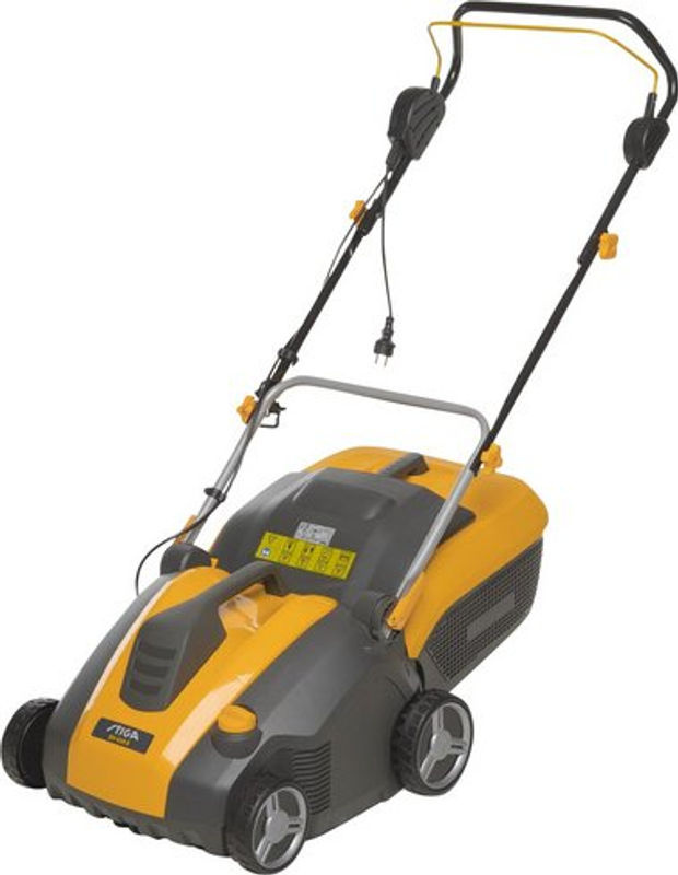 Stiga SV 415 E Elektro-Vertikutierer und Rasenlüfter in Gelb und Schwarz mit 38 cm Arbeitsbreite - Bild 2