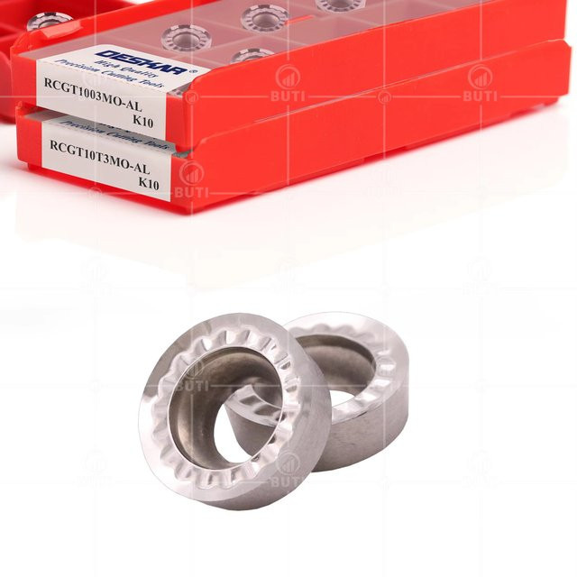 DESKAR Wendeschneidplatten für die Aluminiumbearbeitung RCGT1003MO-AL K10 und RCGT10T3MO-AL K10 in Silber - Bild 1