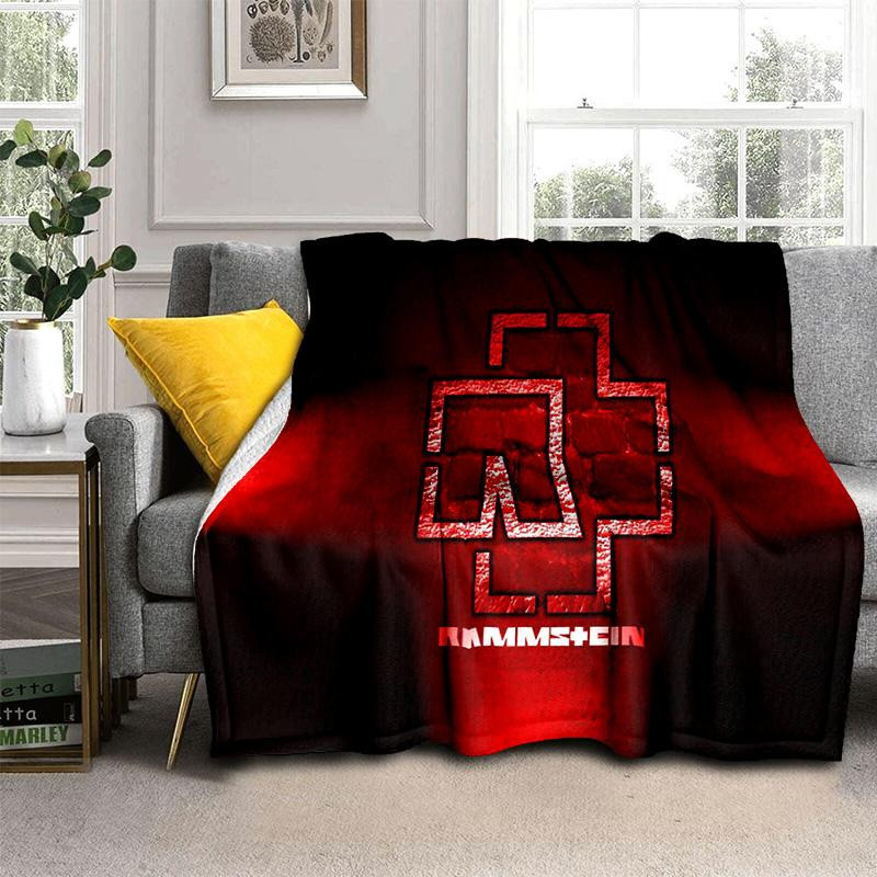 ChenYing01 Flanell Decke mit R-Rammstein Heavy Metal Motiv, weiche Überwurfdecke für Bett, Sofa oder Reisen, B: 150 cm, L: 180 cm - Bild 2