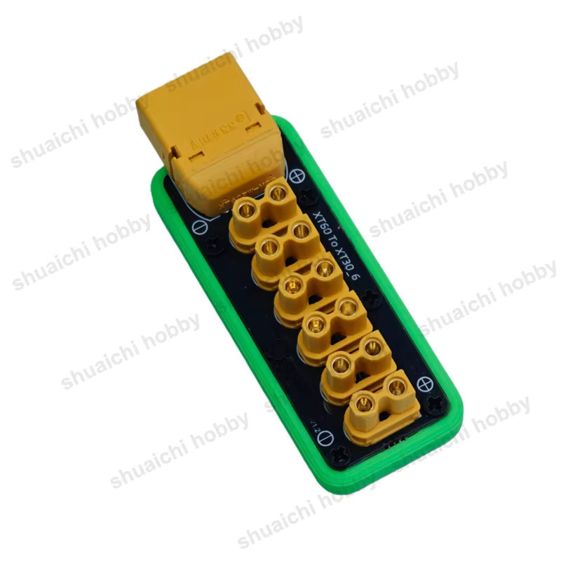 YUENHOANG PDB Modul 6-Kanal Leistungsverteiler mit 100A XT60 Eingang und XT30 Ausgängen für RC Drohnen, Autos, Roboter und Boote - Bild 2