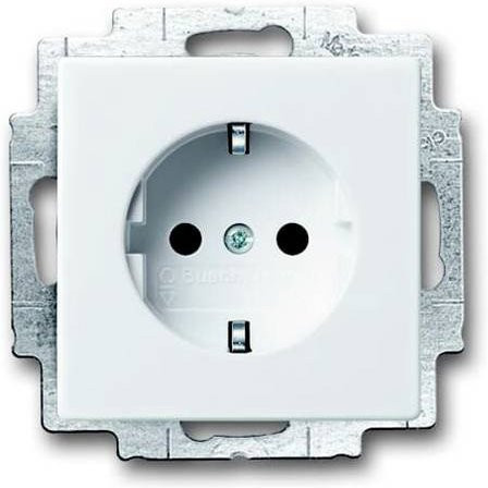 ABB Geräteeinsatz Steckdose IP20 Weiß - Bild 1