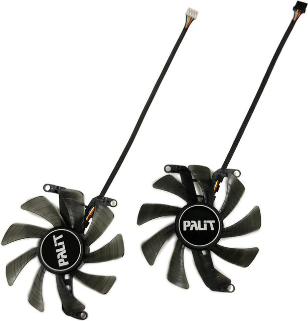 GALAX Grafikkarten-Kühler Lüfter Set für GeForce RTX 3060 und RTX 3060Ti 1-Click OC, 2er-Set, Schwarz - Bild 1