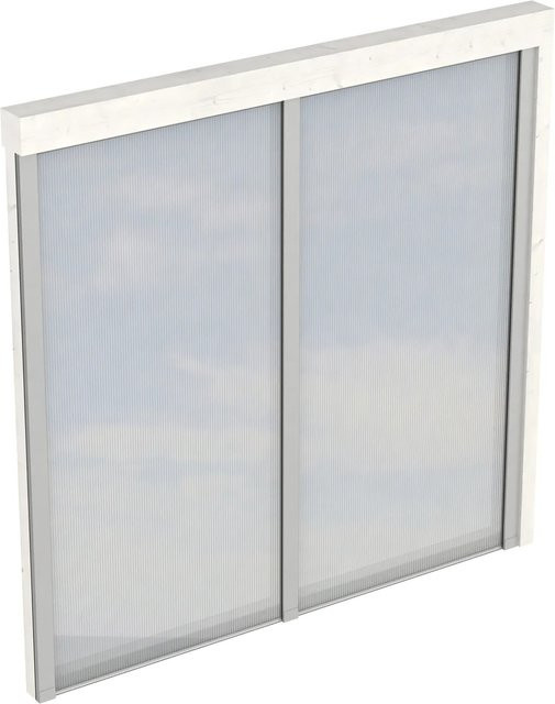 Skan Holz Seitenwand aus Holz mit Polycarbonatplatten in Weiß, B/H: 205 x 200 cm - Bild 1