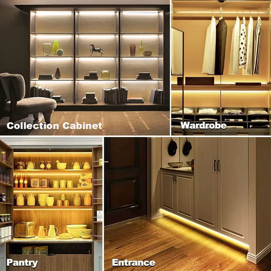 Dimmbare COB-LED-Lichtleisten in Warmweiß mit Touch-Schalter für Küche und Schränke, Weiß - Bild 5