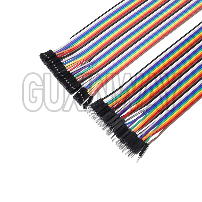 GUXINWAY Dupont Jumper Kabel Set für Arduino DIY Kits, 40PIN, 20 cm, Stecker auf Stecker sowie Buchse auf Buchse, Mehrfarbig - Bild 3