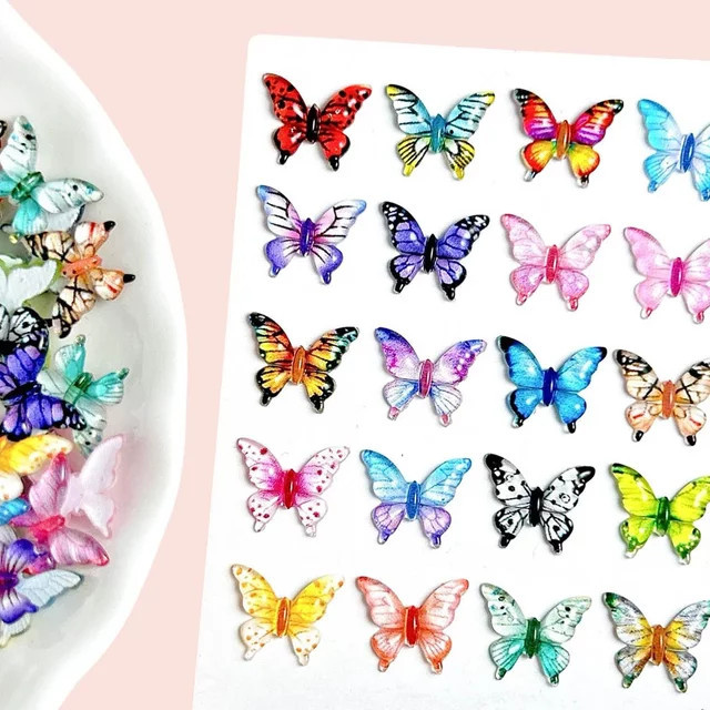 Art lalic Schmetterlings-Perlen für Nagelkunst, Glänzend, Unisex - Bild 1