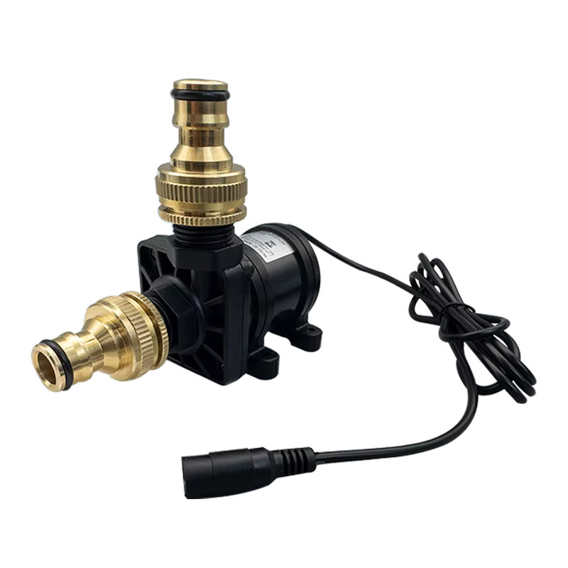 xmshxltd Druckerhöhungspumpe mit leisem bürstenlosem Motor IP68 für Warmwasserbereiter und Duschen, Schwarz, Messingverbindung, DC12V 24V - Bild 4