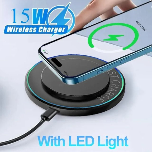 Opansten Tragbarer Mini-Desktop-Wireless-Ladeständer für iPhone, Samsung und Xiaomi als Schnelle Ladestation in Schwarz oder Weiß - Bild 1