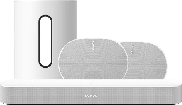 Sonos Sound System Set: Beam Gen. 2, Era 300 und Sub Mini in Weiß - Bild 1