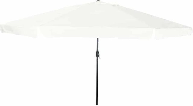 vidaXL Gartenparasol modern in Weiß und Schwarz aus Polyester und Stahl, B/T/H: 395 x 395 x 245 cm - Bild 1