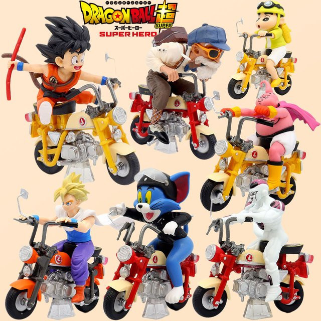Bandai Dragon Ball Goku und Son Gohan Actionfigur, Motorrad, 15 cm - Bild 1