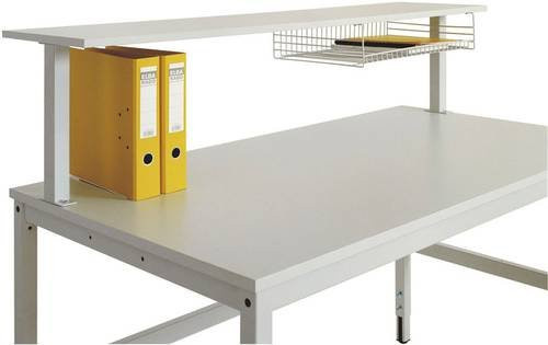 Manuflex ZB0024 Unterbaukorb für Ablagekonsole, Weiß, B/T/H: 55 x 34 x 12,5 cm - Bild 1