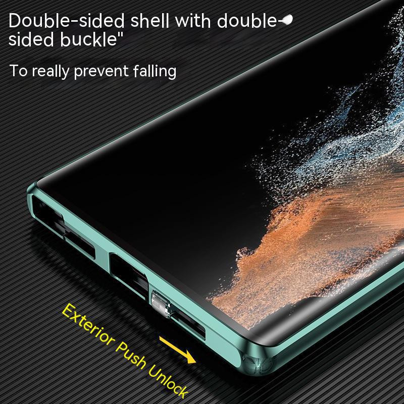 Razzle Magnetisches Glas-Schutzcase für Samsung Galaxy S25 S24 S23 S22 Ultra Plus mit Objektivschutz in Violett und Transparent - Bild 2