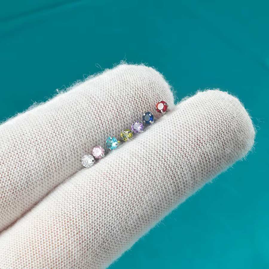 Dreamlee Piercing Barbell Stud, Edelstahl, Zirkonia, Silber, Unisex - Bild 2