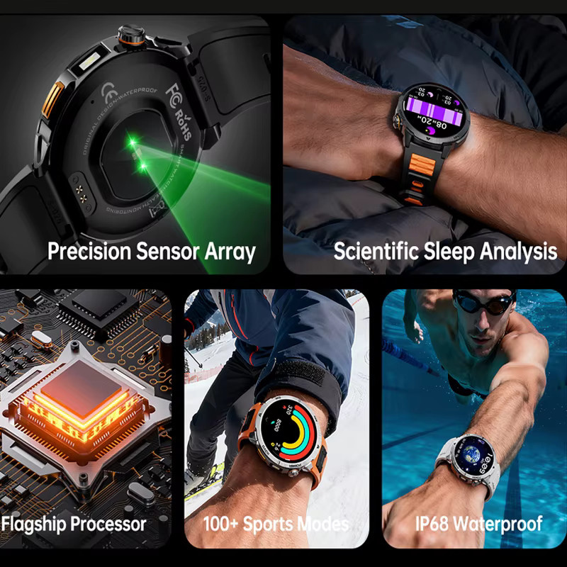 BOALZETD Smartwatch, Schwarz, GPS, Herren - Bild 4