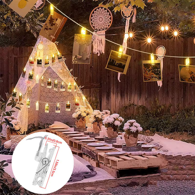 Peach Forest LED Foto Clip Lichterkette in Warmweiß für Hochzeit und Party - Bild 3
