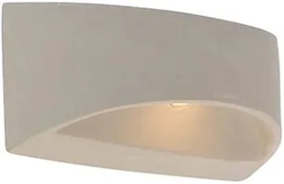 QAZQA Adelaide Wandleuchte aus Beton in Grau, dimmbare Up-Down Halbkugel-Leuchte im rustikalen Design - Bild 1