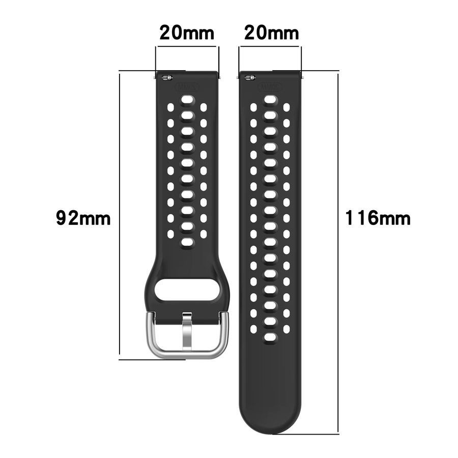 Amazfit Uhrenarmband Silikon, Schwarz, Unisex - Bild 3