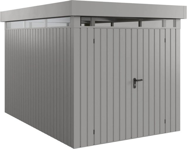 EcoStar Gerätehaus Euroline Pultdach mit Lichtband in Grau, 2-flüglig, B: 325 cm, T: 229 cm - Bild 1