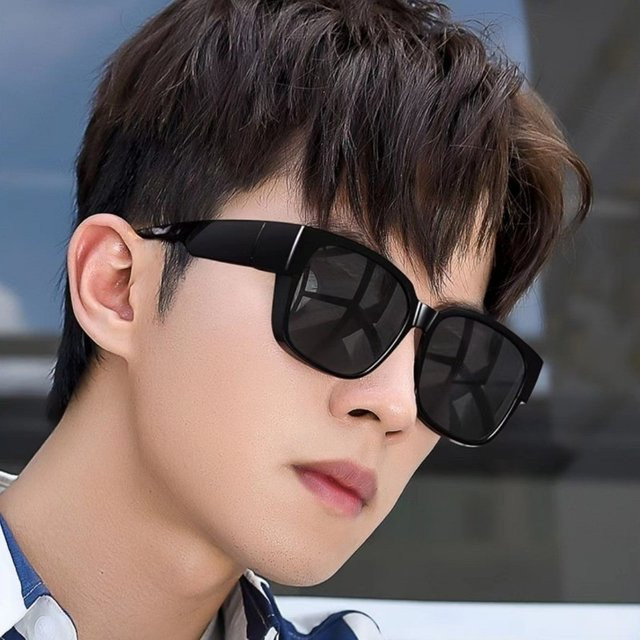 ERIKOLE Sonnenbrille square, Vollrand, Kunststoff, Unisex, schwarz - Bild 1