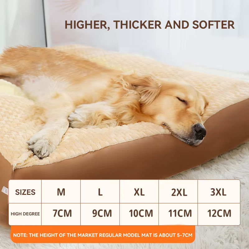 Hoopet Hundehütte Winter Hundesofa für große Hunde, braun, waschbare und abnehmbare Schlafmatte - Bild 2