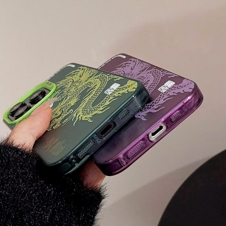 Luxuriöse Handyhülle mit Drachen-Prägung für Samsung Galaxy A-Serie 4G und 5G in Matt-Optik - Bild 2