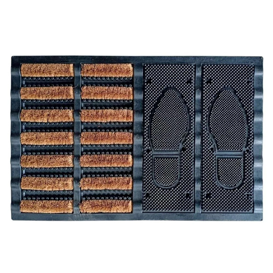 Lex Kombi Schmutzfangmatte aus Kokos und Gummi, Schwarz, B: 60,0 cm, T: 40,0 cm, H: 1,0 cm - Bild 2