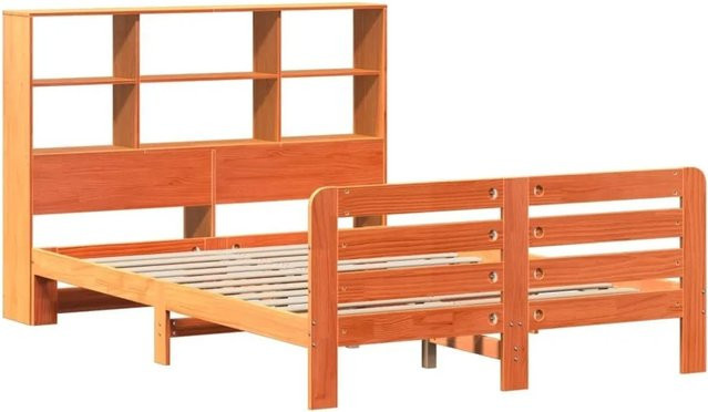 vidaXL Massivholzbett aus Kiefernholz in Braun, rustikales Bett ohne Matratze, B/T/H: 160 x 200 x 110 cm - Bild 1