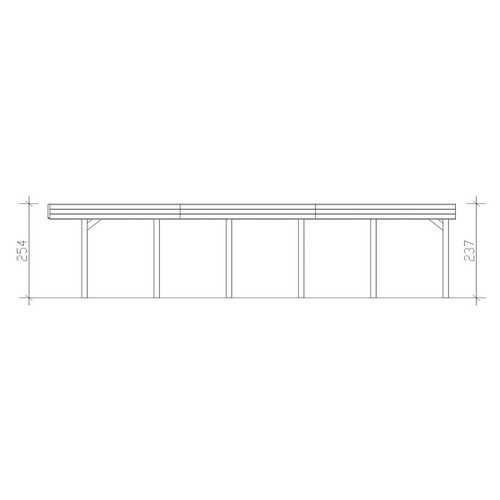 Skan Holz Doppelcarport Friesland Flachdach braun B/T: 557 x 860 cm - Bild 4