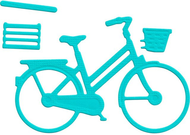 Stanzschablone Fahrrad mit Korb - Bild 1