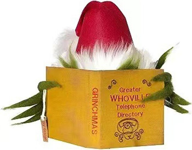 TOMTOP JMS Weihnachtsbaumspitze als lustige Plüschpuppe in kariertem Design, rot-weiß-grün - Bild 1