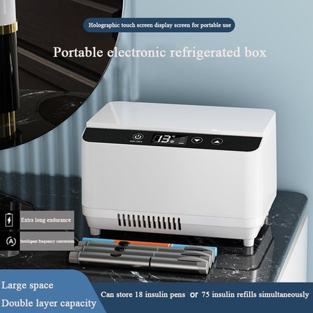 Dawupine Tragbare Mini Elektrische Kühlschrank Box für Insulin und Interferon, Weiß, 23,0 l