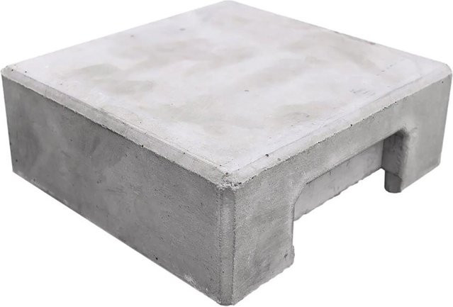 Beckers Betonzaun Anfangspfostenkappe Klassik Flach in Grau, B/T/H: 14 x 14 x 5 cm - Bild 1