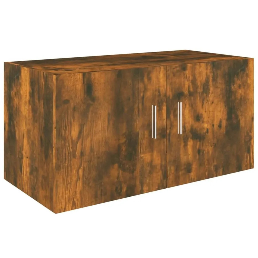 vidaXL Wandschrank in Räuchereiche mit modernem Design, Farbe: Braun, B/T/H: 80 x 39 x 40 cm - Bild 2