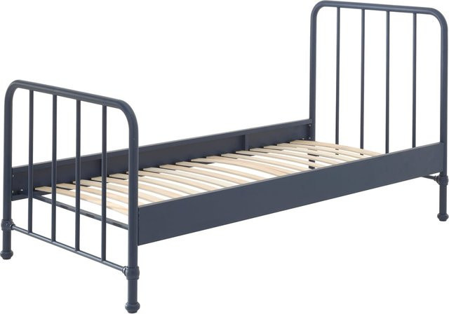 Vipack Metallbett BRONXX in Blau, modern und matt, B/T/H: 90 x 200 cm - Bild 1