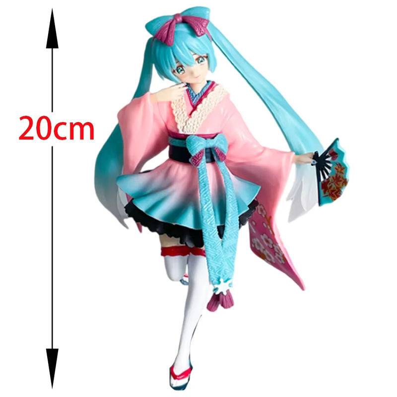 Bandai Hatsune Miku Anime Figur in Rosa mit Kirschblüten-Design aus Kunststoff - Bild 1