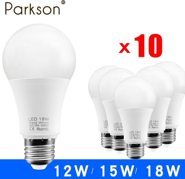 PARKSON LED Lampe E27 Set mit 10 Stück in Weiß für AC 220 V - Bild 1