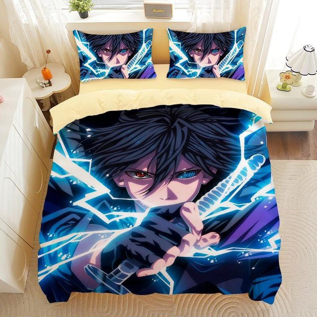 Naruto Bettwäsche-Set von JMG Household Supplies mit Bettbezug und Kissenbezug in Blau, B/H: 135 x 200 cm - Bild 1