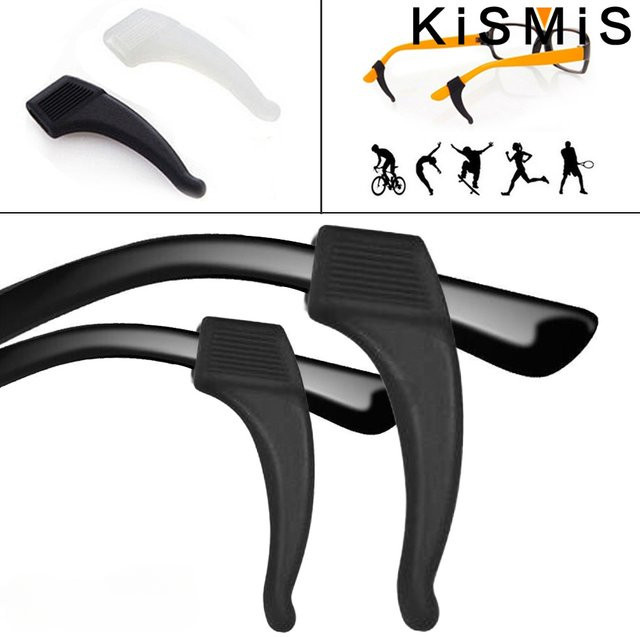 KISMIS Brillen-Ohrbügelspitzen Silikon, Schwarz, 5 Paar - Bild 1