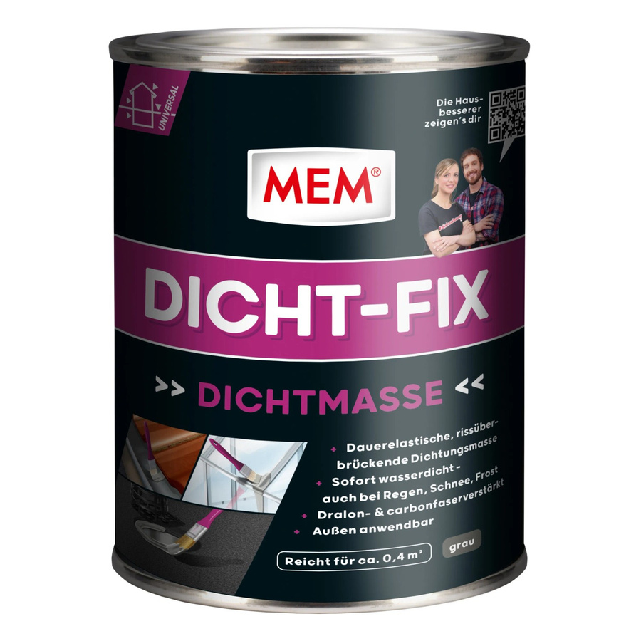 MEM Dicht-Fix wasserfeste Dichtmasse Grau 750 ml - Bild 2