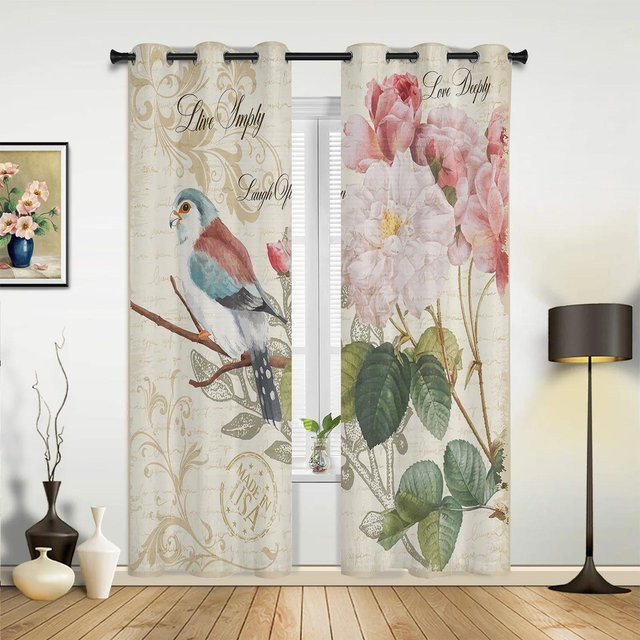 Moderne Vorhänge mit Bücherregal-Motiv für Wohnzimmer, Schlafzimmer oder Küche, halbtransparent, Mehrfarbig, Breite: 135 cm, Höhe: 60 cm - Bild 1