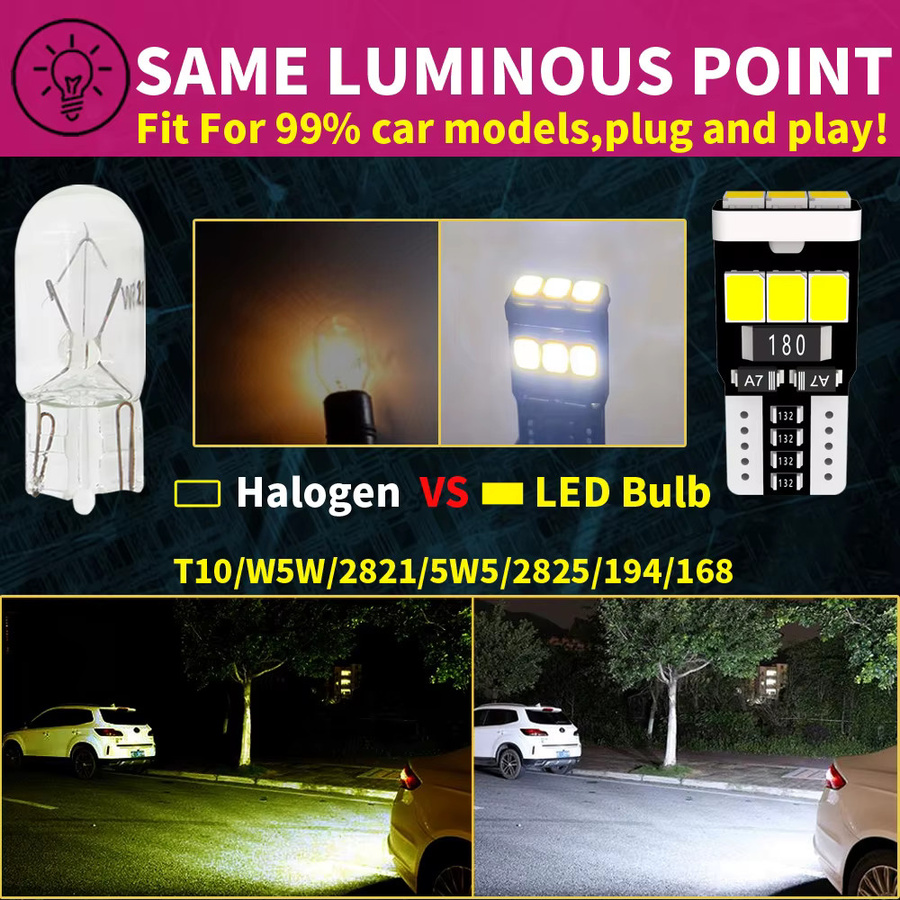 Neallor 10er Set W5W LED T10 Auto-Leuchtmittel in Cool White 6000K für Kennzeichen, Dome und DRL, 12V - Bild 6