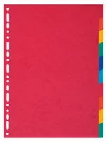 Exacompta Ordnerregister A4 in Multicolor und Rot aus Papier mit 10 Trennblättern - Bild 1