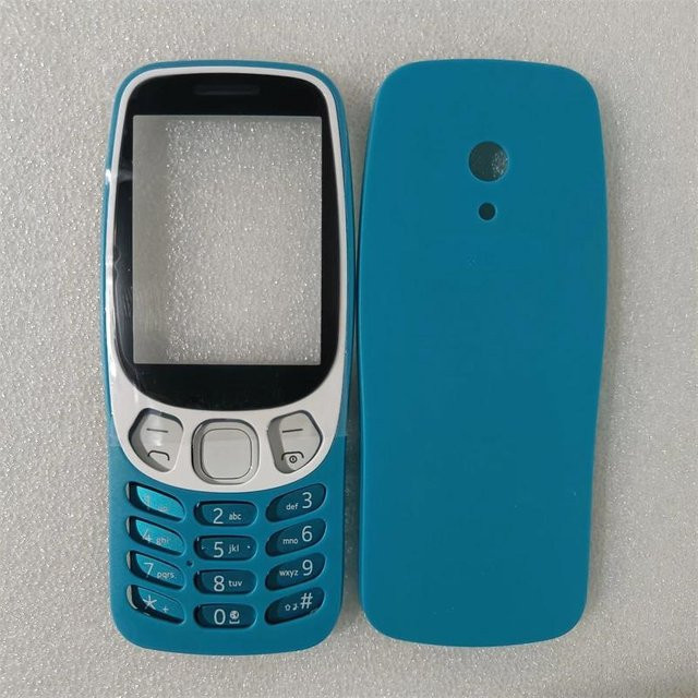 Nokia 3210 4G (2024) Ersatzteil-Set mit Gehäuseabdeckung und englischer Tastatur in Blau - Bild 1