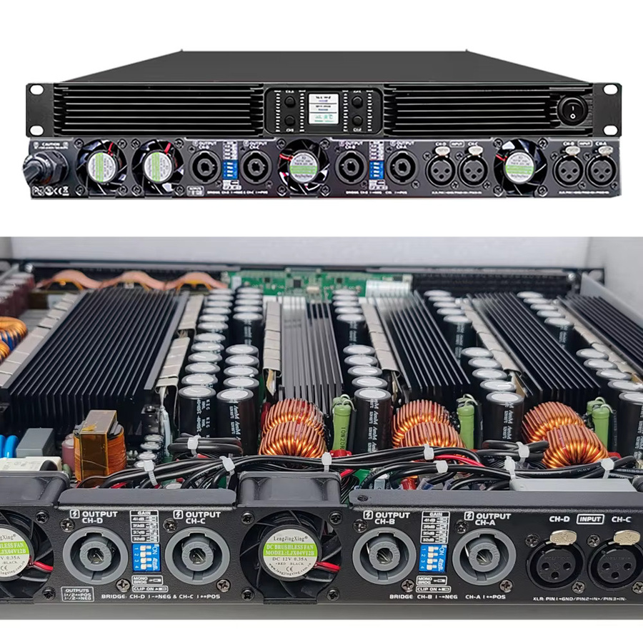 Shenndare 4-Kanal Audio-Leistungsverstärker Klasse D in Schwarz für Subwoofer und Line Array Lautsprecher mit 4x2800W - Bild 5